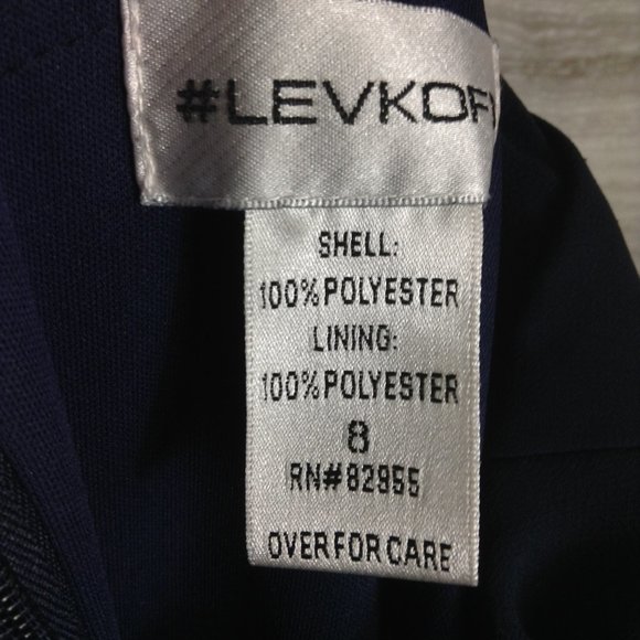 LevKoff Navy Chiffon Halter Neck Gown Dress - Picture 4 of 4